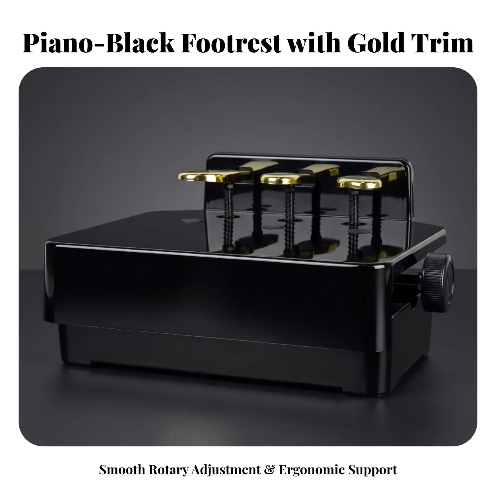 Height Changeable Piano Pedal Attachment for Kids Triple Pedal Set with High Strength ABS Frame and Metal Tops