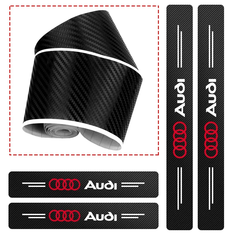 4 قطعة شعار السيارة عتبة قطاع عتبة الباب حماية ملصق لأودي 8P B9 8V A5 A6 C7 RS RS3 RS4 RS5 RS6 RS7 A7 Q3 Q5 Q7 S3 S6 #5