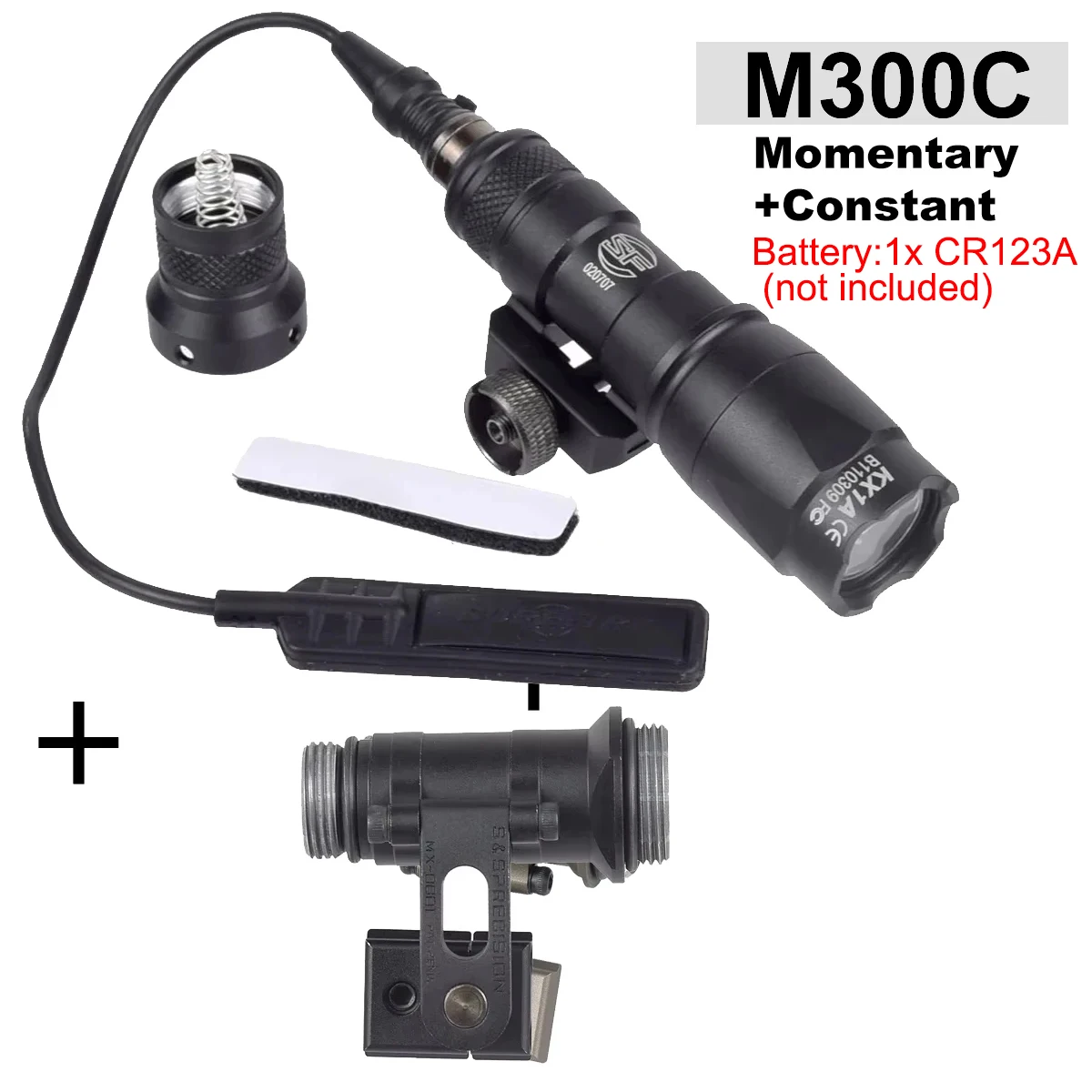 SureFire M300 M300B M300C M300V Light Series ARC Helmhalterung MICH2000 Schnellhelm-Seitenschiene für Helm-Taschenlampenhalterung – Detail 16