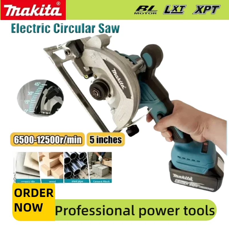 

Makita MDDJ01A 18V Brushless Multifunctional Cutting Saw 5Inch Portable Hand Tool for Wood & Metal Household Cutting Use