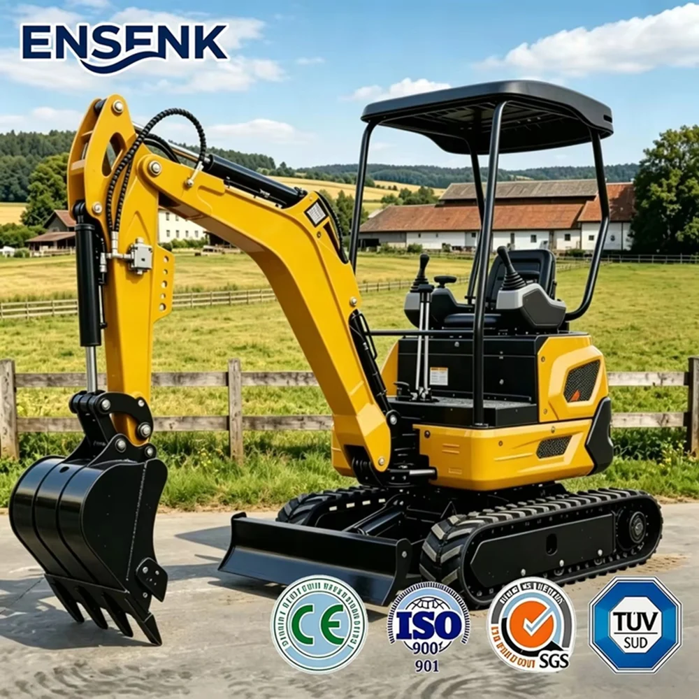 1.0Ton Fast Delivery Retroexcavadoras Mini Excavator Jardin Construction kopark Bagger 2t Excavadoras Kubota Dieselmotor - view 2