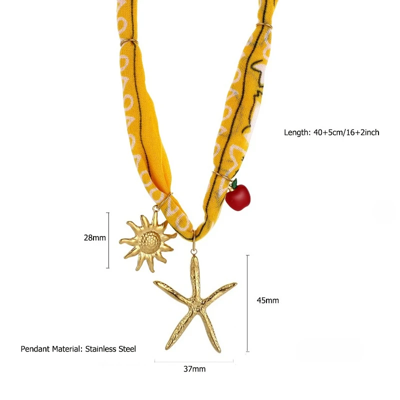 Muschel Seestern Anhänger Edelstahl Frau Temperament personalisierte Mode Halsketten Schmuck Strand Urlaub – Detail 2
