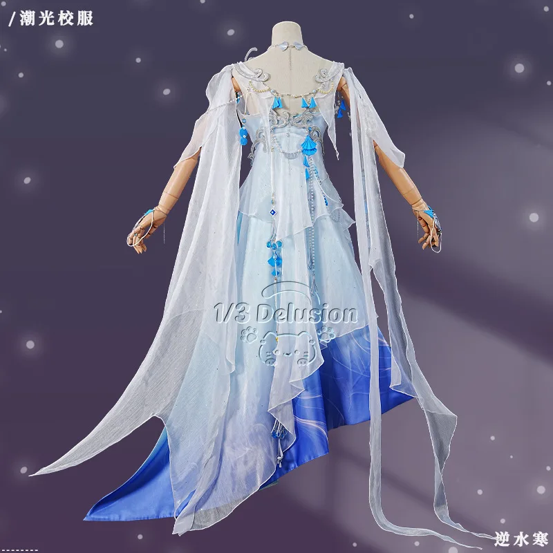 Ni Shui Han Chaoguang Female Cosplay Costume Lingbo Fulang Full Set Ancient Chinese Game Outfit Hallowen Play Role Clothes - Detail 1