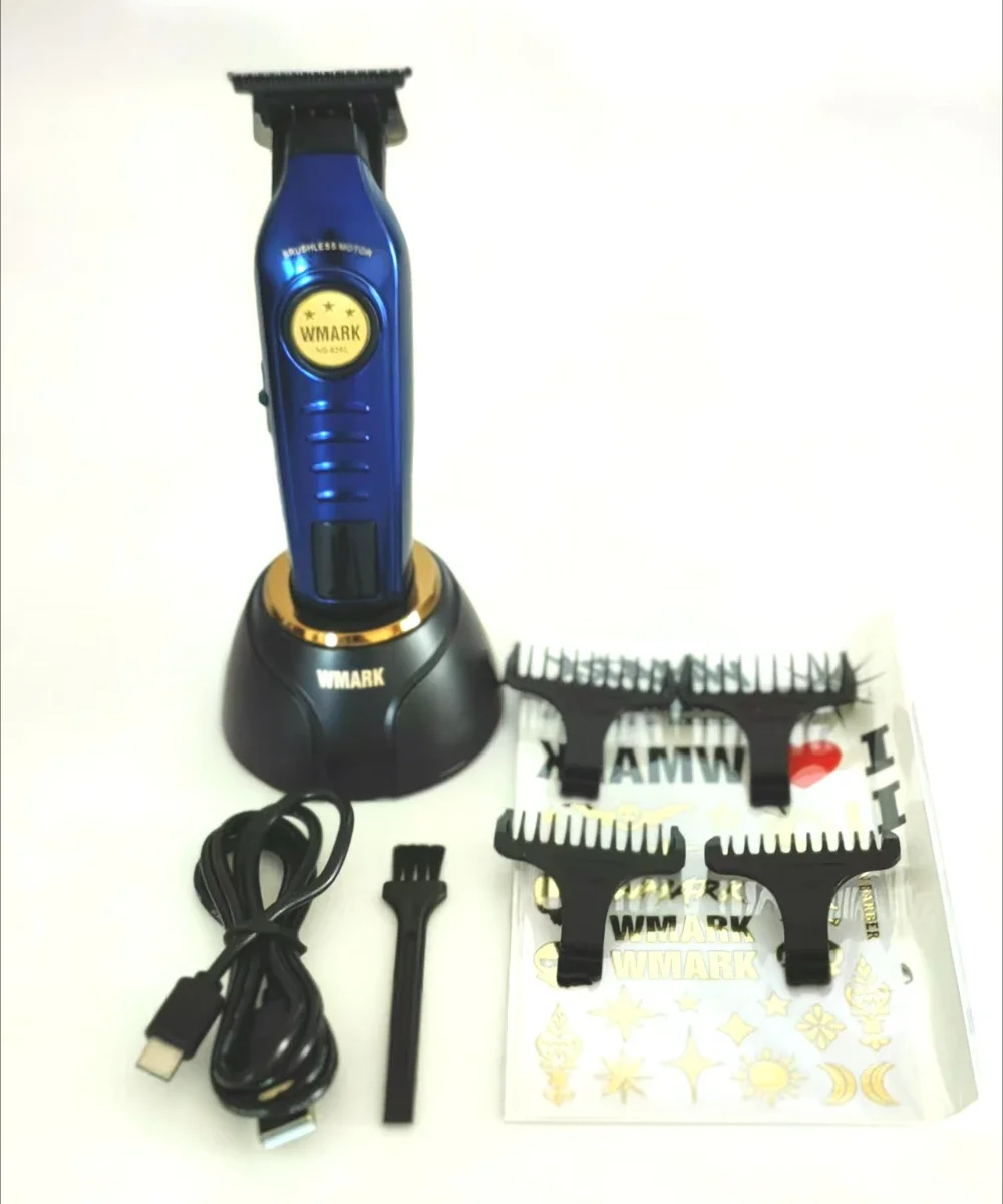 2024 New Hair Clippers  BRUSHLESS DETAIL TRIMMER  with Charging Base Hair Salon Special WMARK NG-8260 Electric Clippers