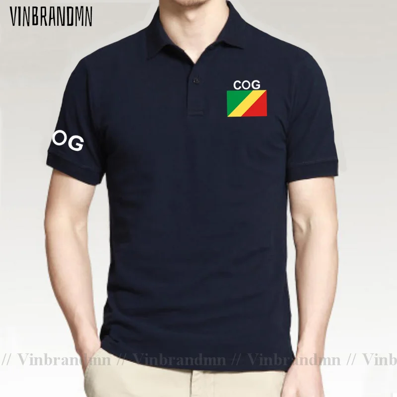 Congo Republic Polo shirts Country Flag Design Fashion Shirts Men Classic Brands 100% Cotton Nation Team Clothing COG Congolese