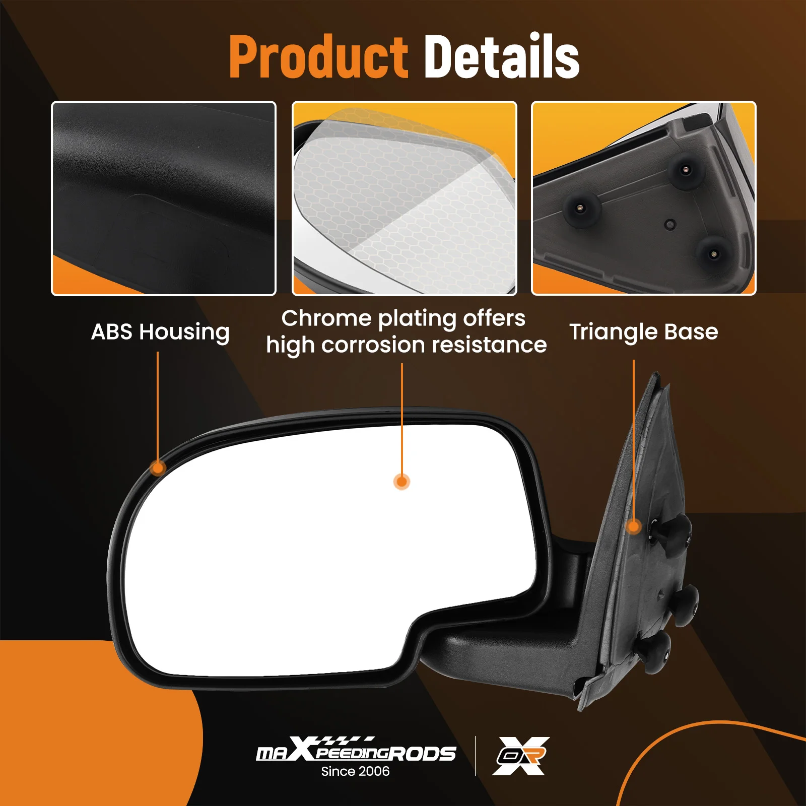 

Manual Folding Mirrors for Silverado Sierra Tahoe 2000-06 955069