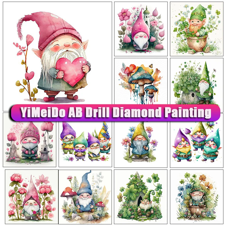 Zipper Bag AB Diamond Painting Oldster Cartoon DIY Diamond Mosaic Full Drill Embroidery Rhinestone Picture Home Decor New 2023