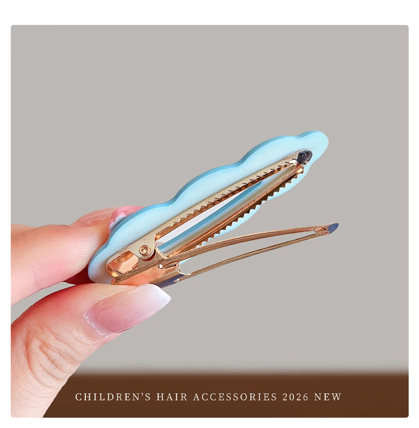 2026 Neu 5-teiliges Set Koreanischer Süßer Stil Niedliche Schleifen-Wolken-Wellen-Haarspangen Haarschonende BB-Clips für Baby-Mädchen Kleinkind-Accessoires – Detail 5