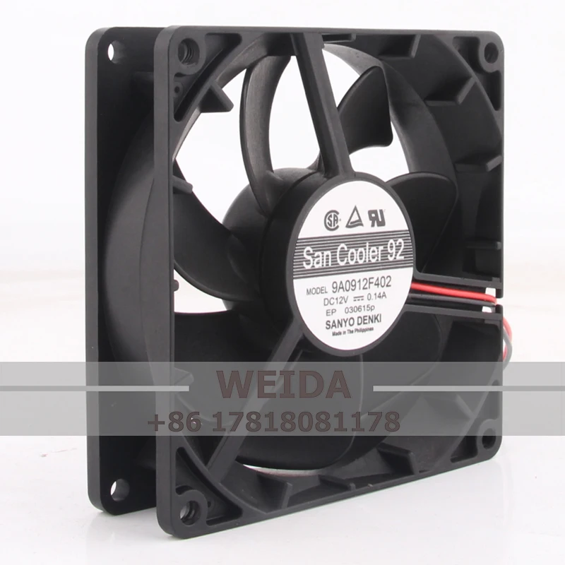 

Корпусный вентилятор для кулера SANYO San Cooler 92 9A0912F4029225 9 см 12 В 0,14 А 2-проводной инверторный охлаждающий вентилятор 92X92X25 мм