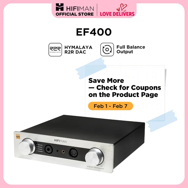 HIFIMAN EF400 Desktop Balanced Headphone DAC& Amplifier with Himalaya R2R
