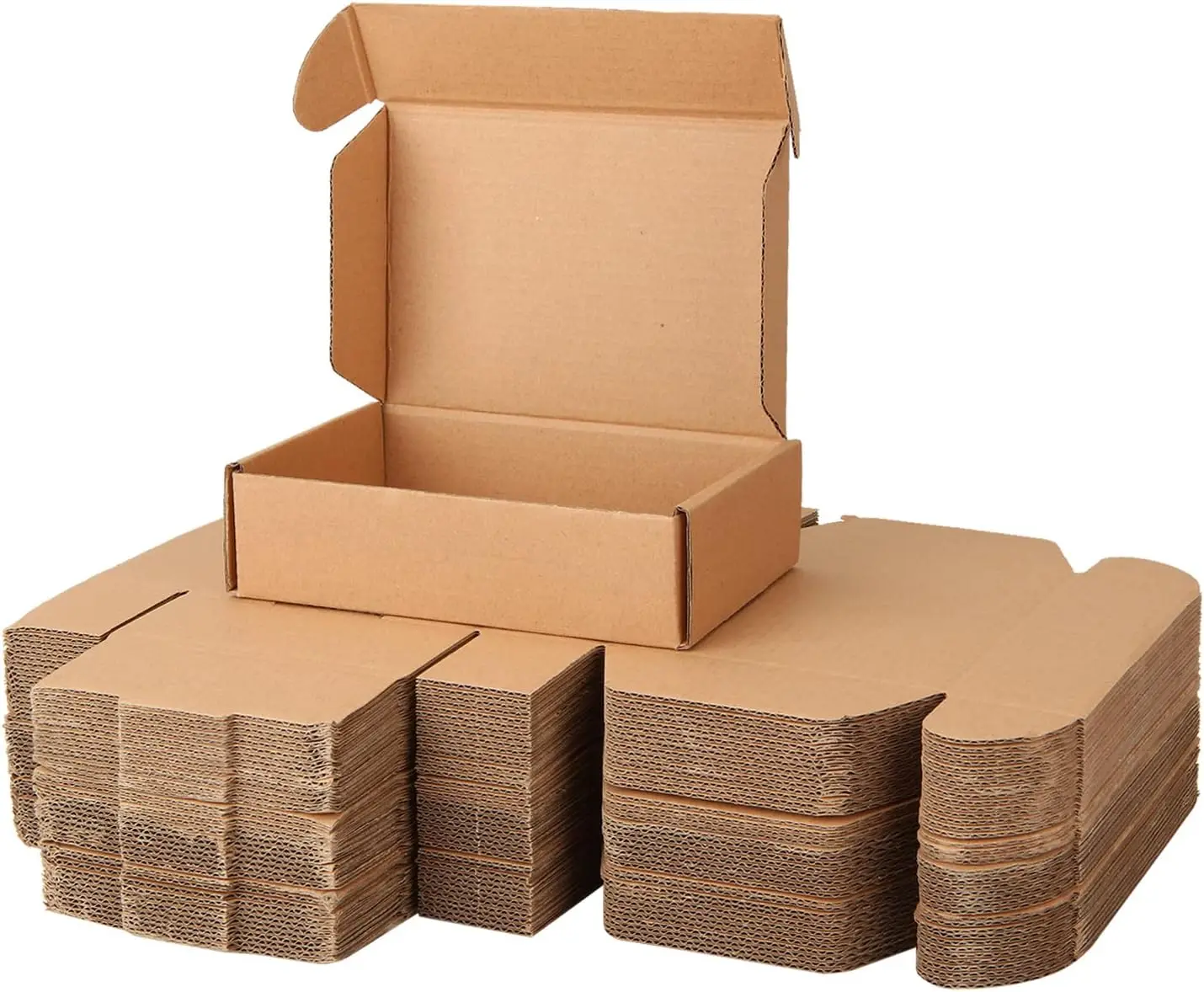 

100 Pack Small Shipping Boxes 6x4x1.6 Inch Corrugated Box Small Box Mailers Recyclable Cardboard Boxes Brown Packaging Box