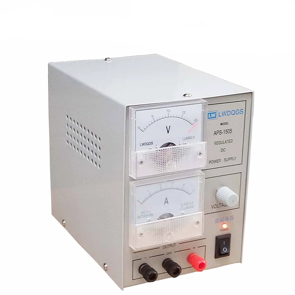 LW APS-1505 15V 5A Linear DC Regulated Power Supply Pointer Adjustable Lab Bench Power Source for Cellphone Repairing APS1505