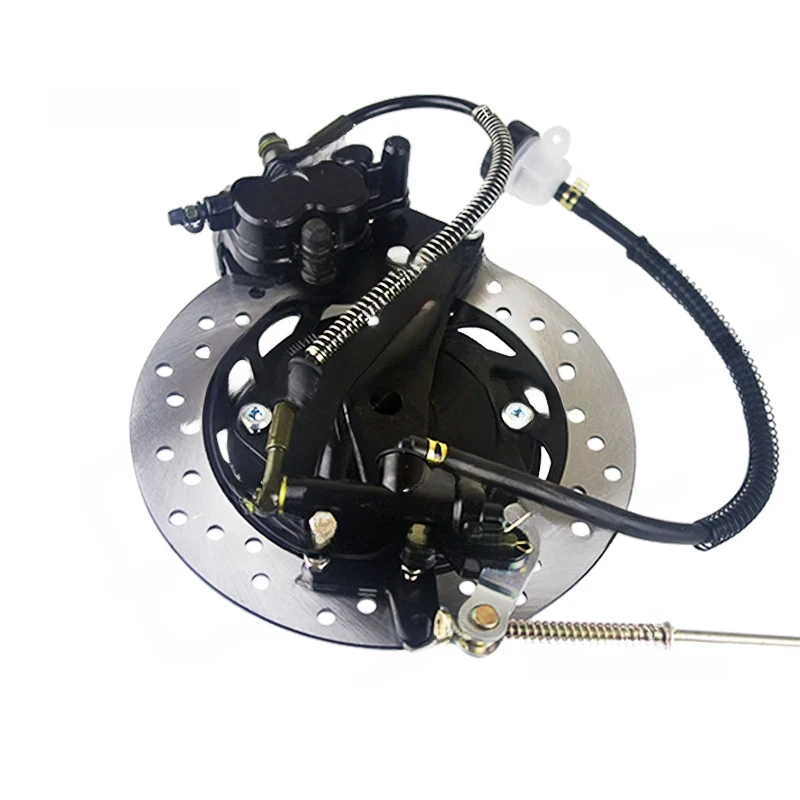 Motorcycle Drum Set Lower Pump Brake Disc Rear Wheel Modification (The Caliper Is Defective)