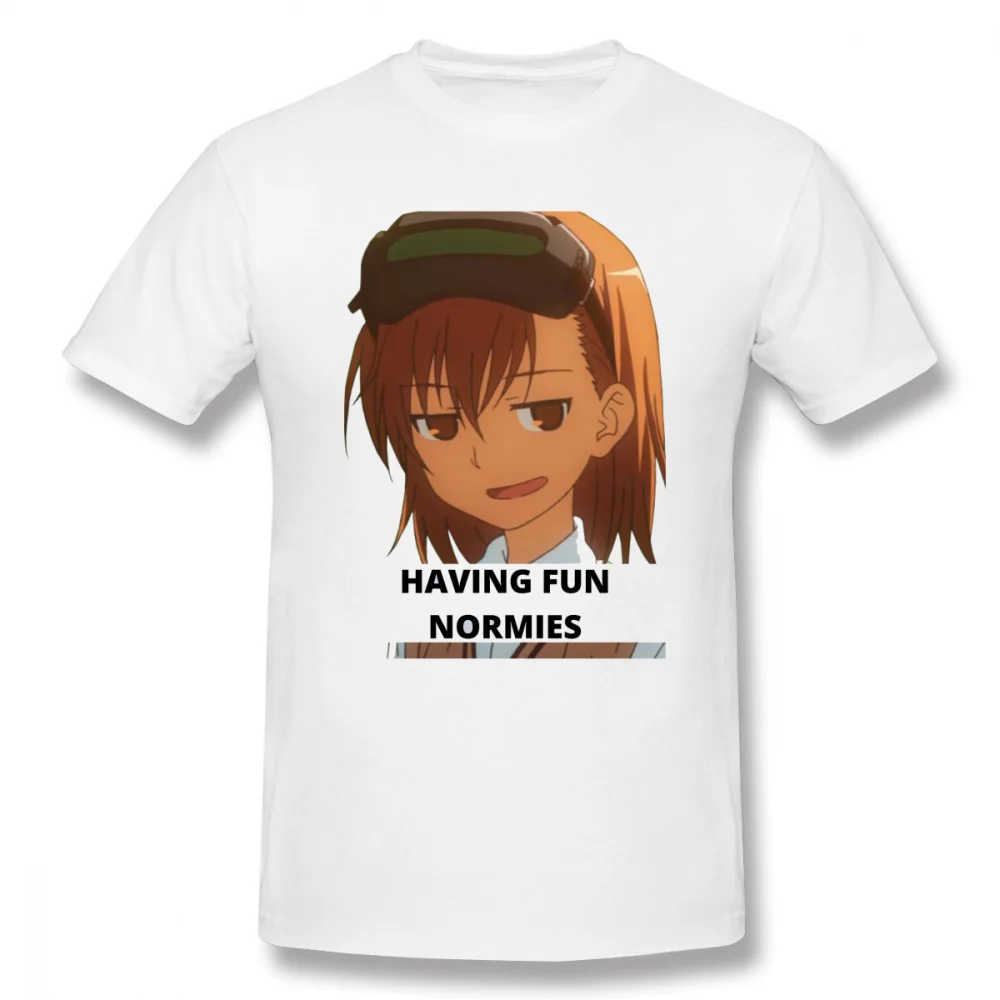 A Certain Scientific Railgun Espers Mikoto Misaka Anime TShirts For Men Imouto Funny O-Neck Cotton T Shirt