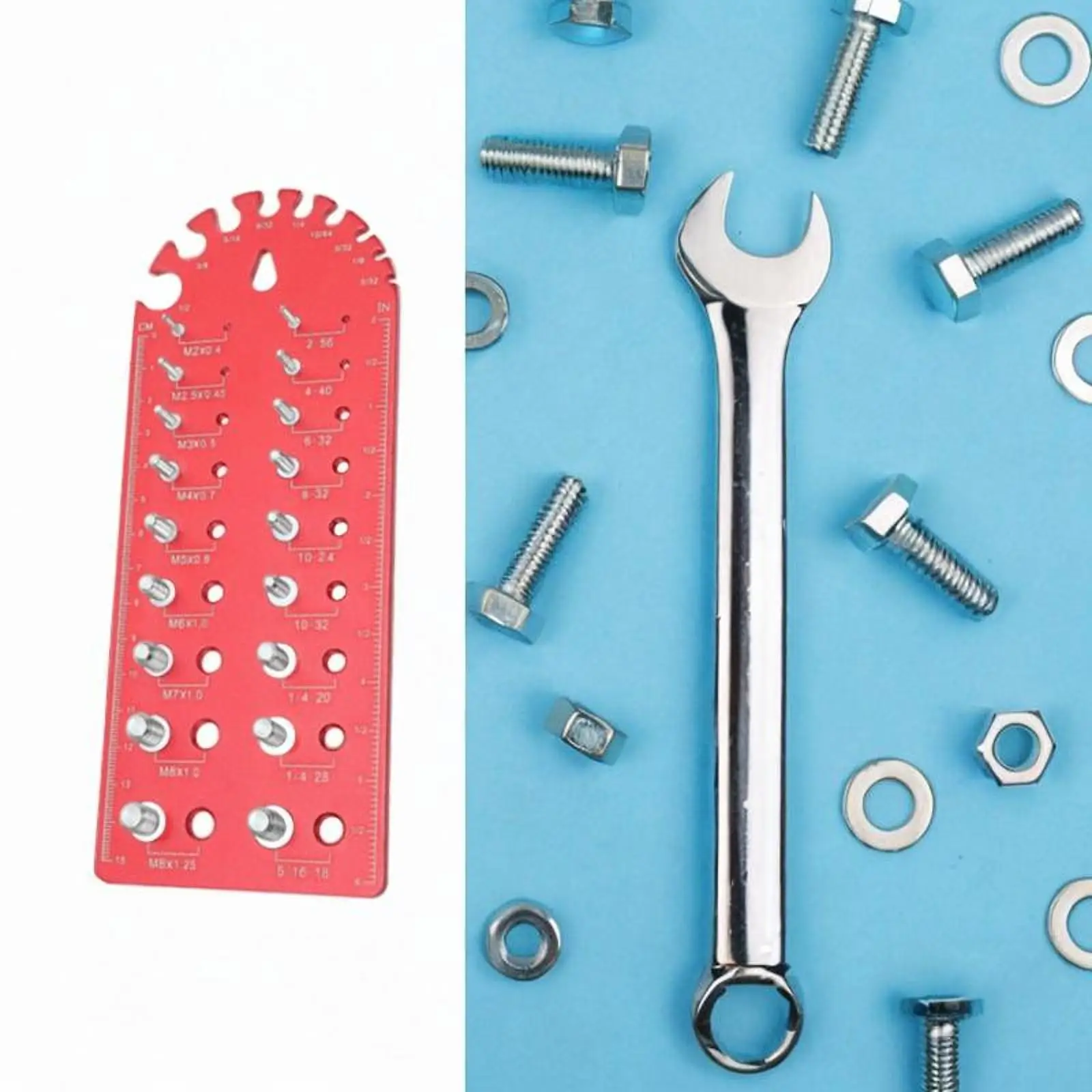 

Nut and Bolt Thread Checker Plumbers Screw Size Chart Screw Identifier Gauge