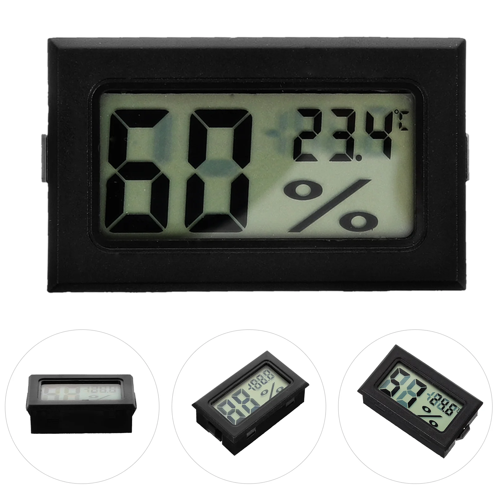 

3 Pcs Jar Office Indoor Humidity Meter Lcd Backlight Abs Hydrometer Hygrometer for