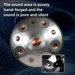 Hand Drum Hollow Drum Handpan Blue 9 Notes 10 Notes 12 Notes 440 HZ 432 HZ Percussion Instruments Musical Tongue Drum Meditation
