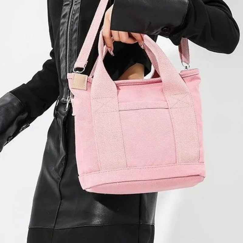 New Large Capacity Thousand Layer Zipper Canvas Handbag Hand-held Small Bag Fashionable Mommy Bag Shoulder Bag Crossbody Bag