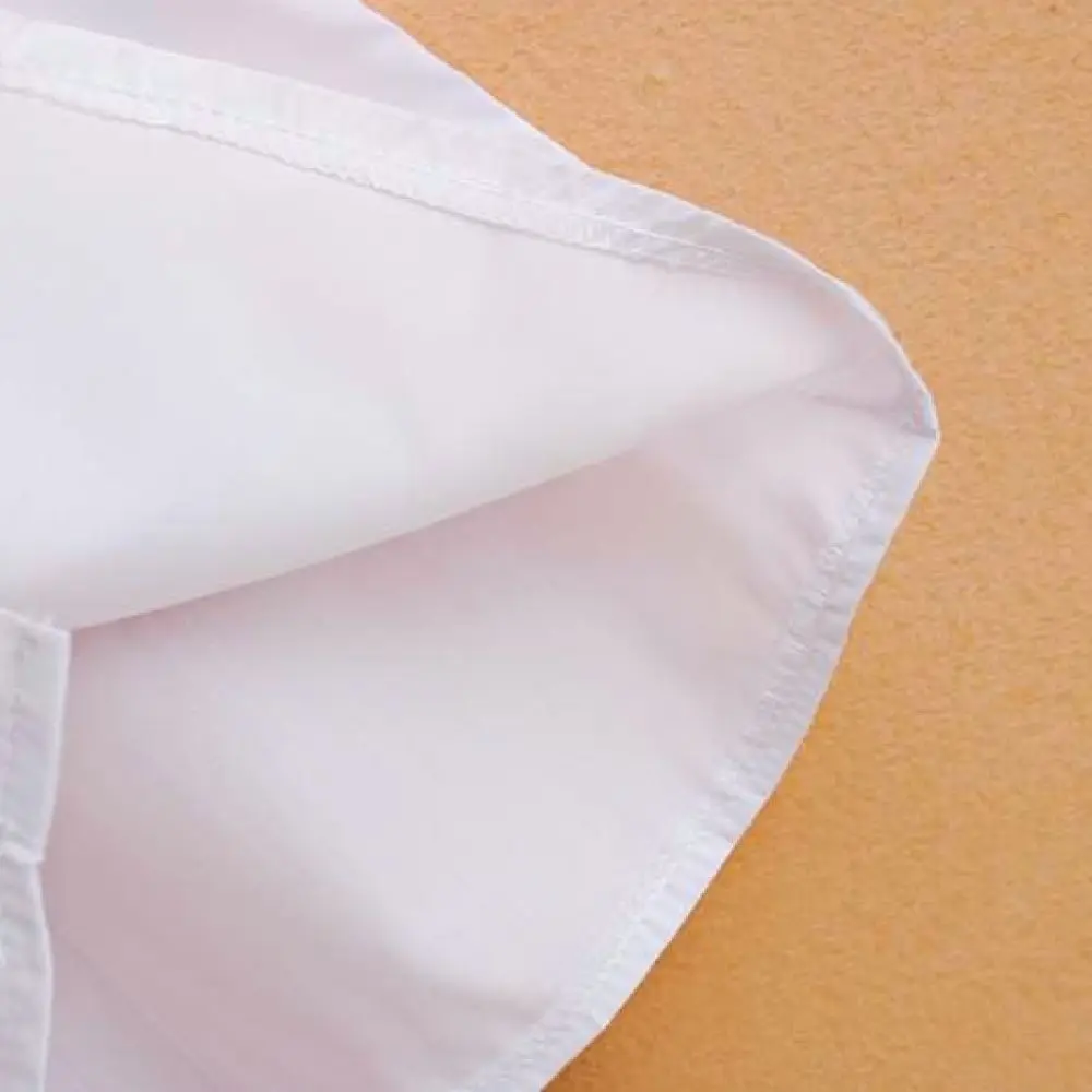 Kids White Blouse Girls Ruffle Short Sleeve Shirt Spring Summer Elegant Tops Children Minimalist Style Daily Outfit
