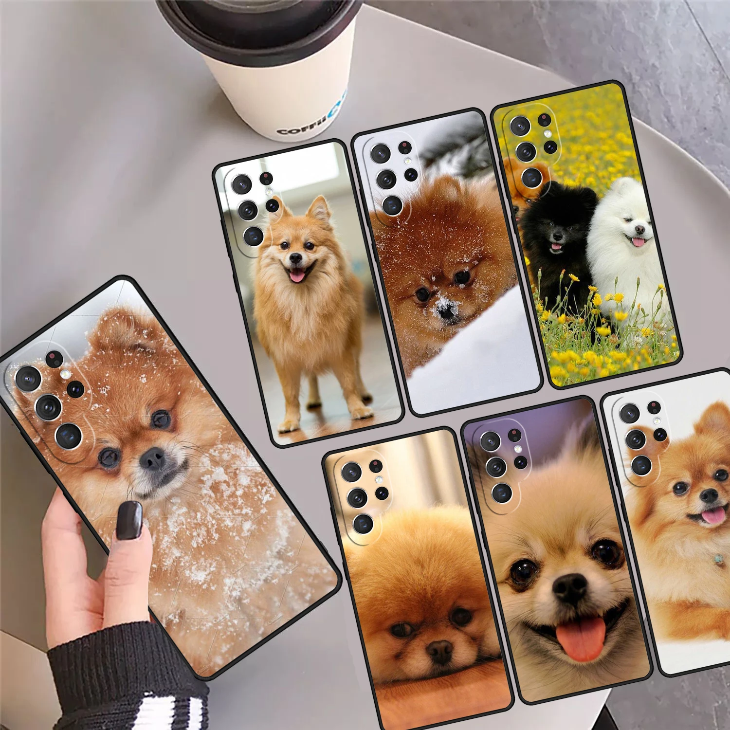 Pomeranian dogs dog Phone Case Cover Coque For Samsung Galaxy S24 Ultra 23 S22 Plus S21 FE S20 S8 S9 S10 Note 10 Pro Note 20