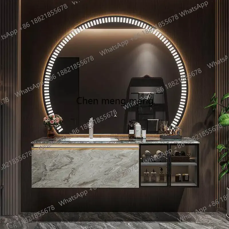 M45 Designer custom light luxury luxury stone bathroom cabinet wash basin cabinet combination washstand washbasin