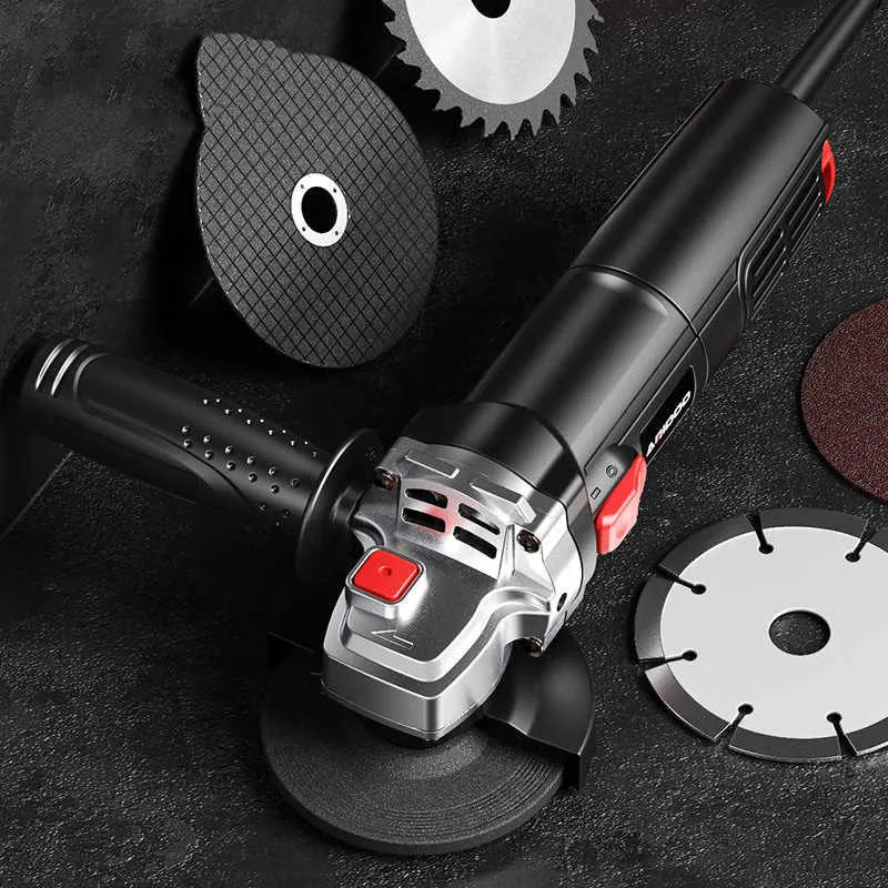 Angle Grinder Polishing Machine Small Multifunction Cutting Portable Hand Sanding Wheel Machine 220V