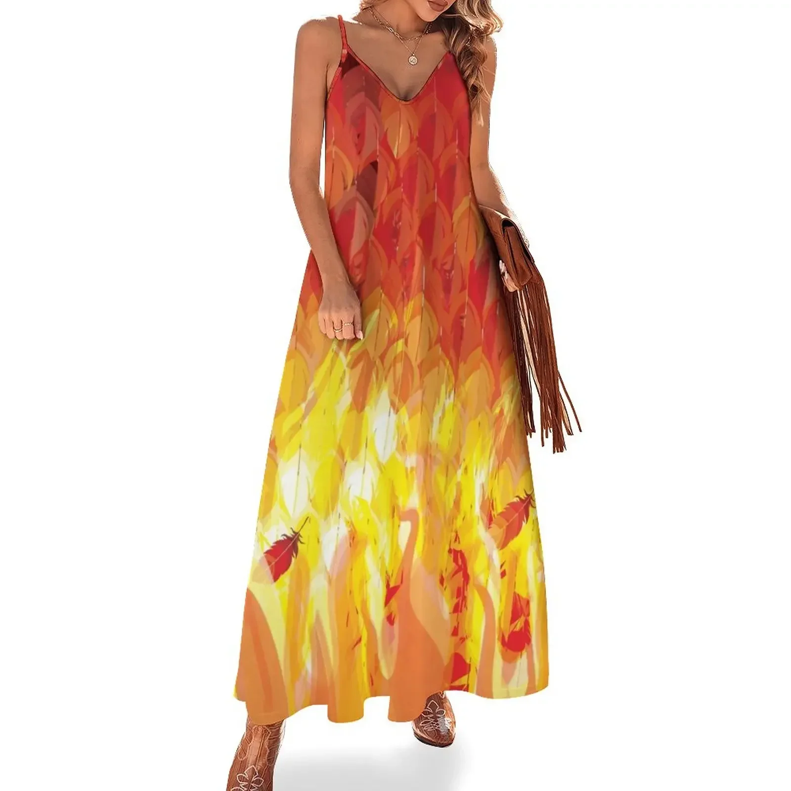 

Phoenix from the Flames Sleeveless Dress Woman fashion evening dress women party dress women elegant luxury