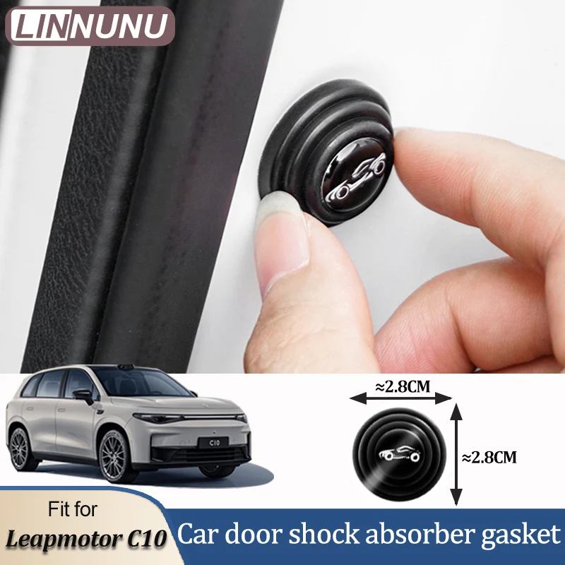 ﻿ LINNUNU Car Door Shock Absorber Pads Buffer Bumper Anti-collision Shock Absorbing Gasket For Leapmotor C10 Sound Insulation