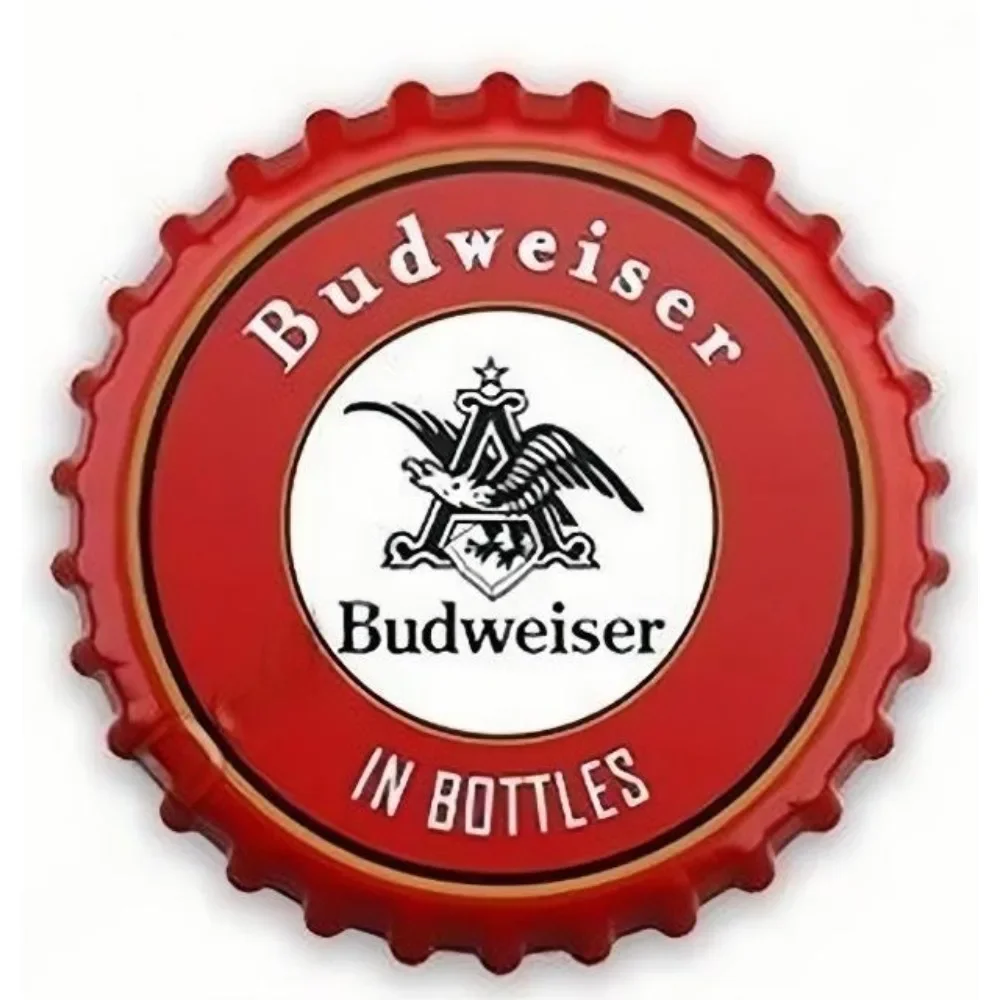 Vintage Beer Bottle Cap Decor Metal Sign Plaque Decorative Tin Sign Man Cave Pub Bar Club Wall Decoration