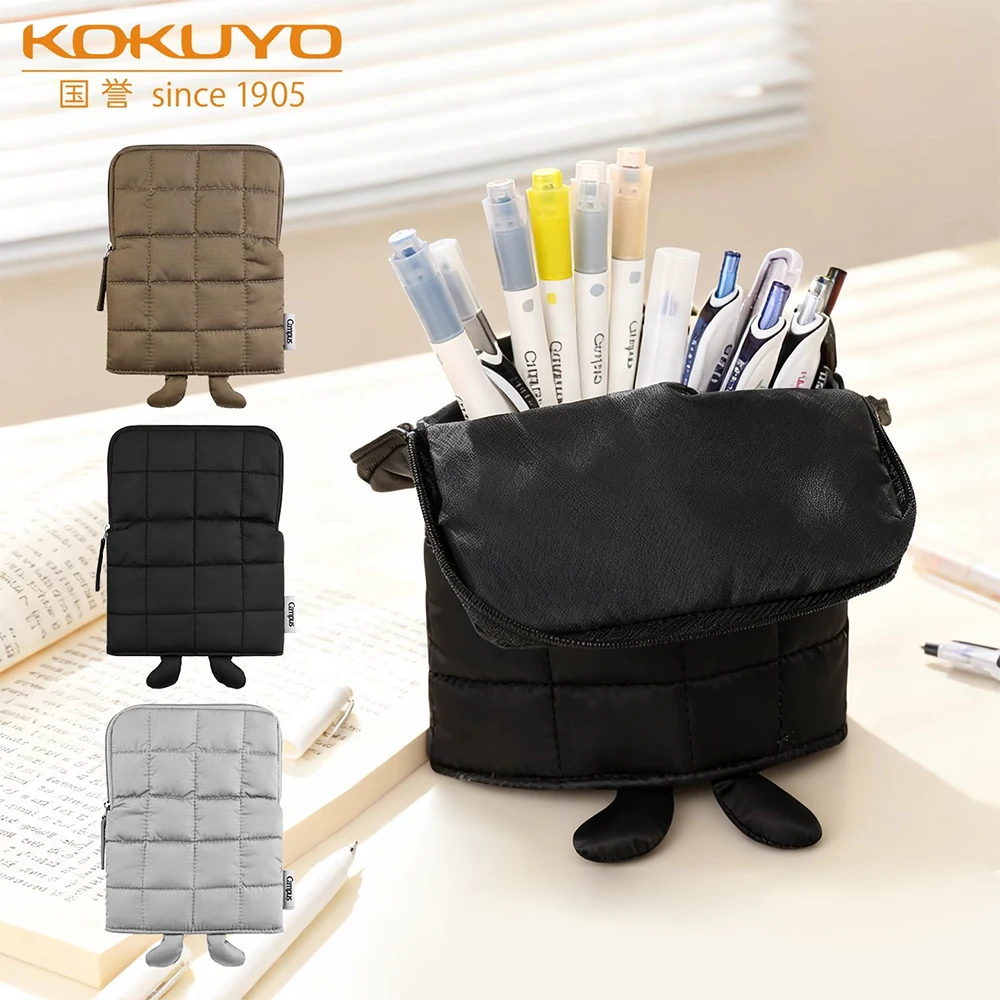 

1 шт., японский пенал KOKUYO, милый чехол для ручек, большая вместимость для девочек/мальчиков, многофункциональные школьные принадлежности для хранения