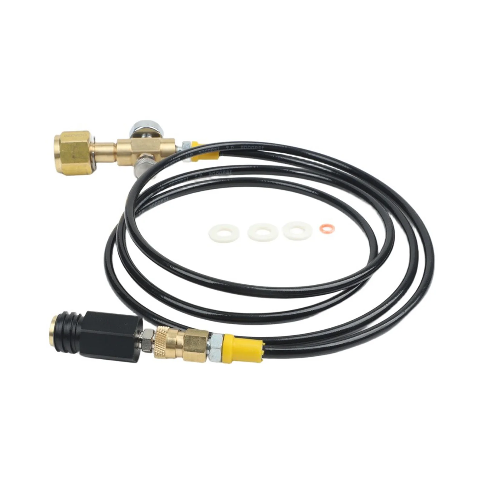 CGA320 Quick Connect Refill Adapter Hose Kit for Sodastream Machines with 2 Meter DN3 Microbore High Pressure Hose