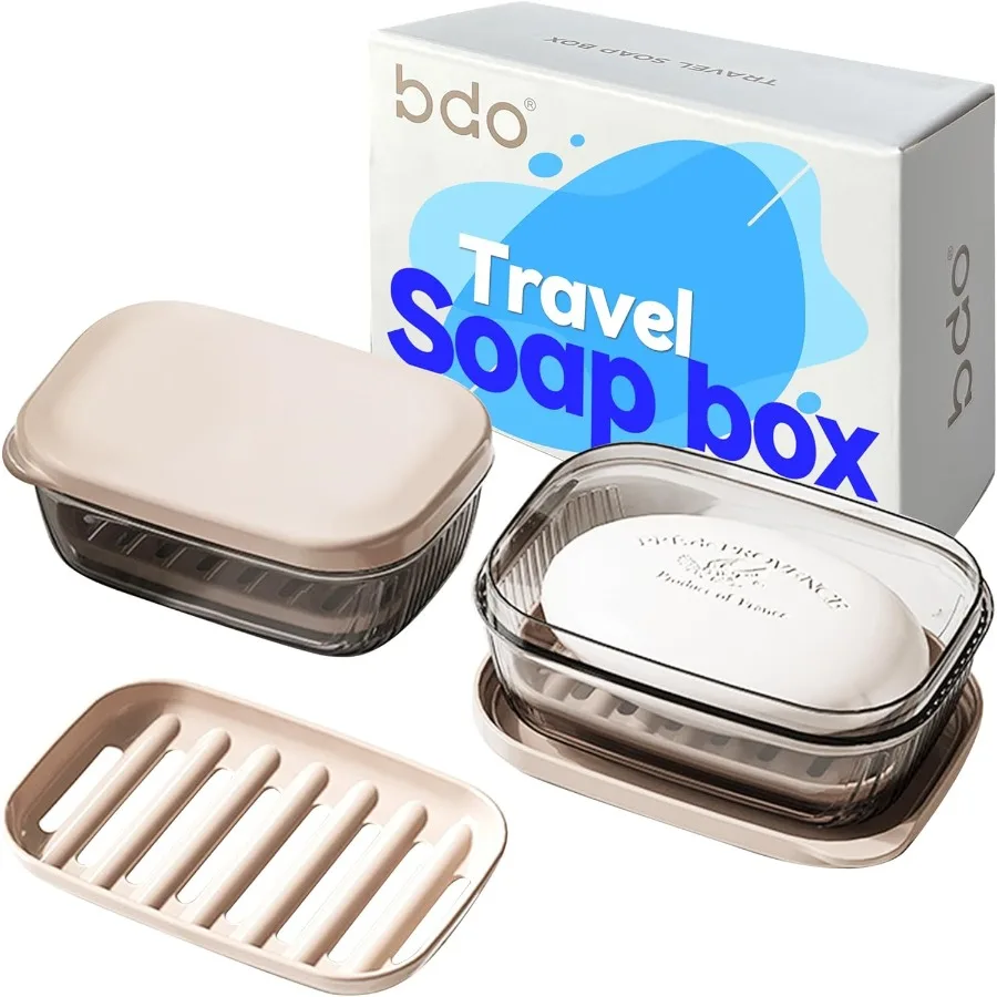 

Travel Soap Case Leakproof Soap Container with Lid Portable Bar Soap Holder for Traveling Soap Dishe for Bathroom Shower Gym Sc