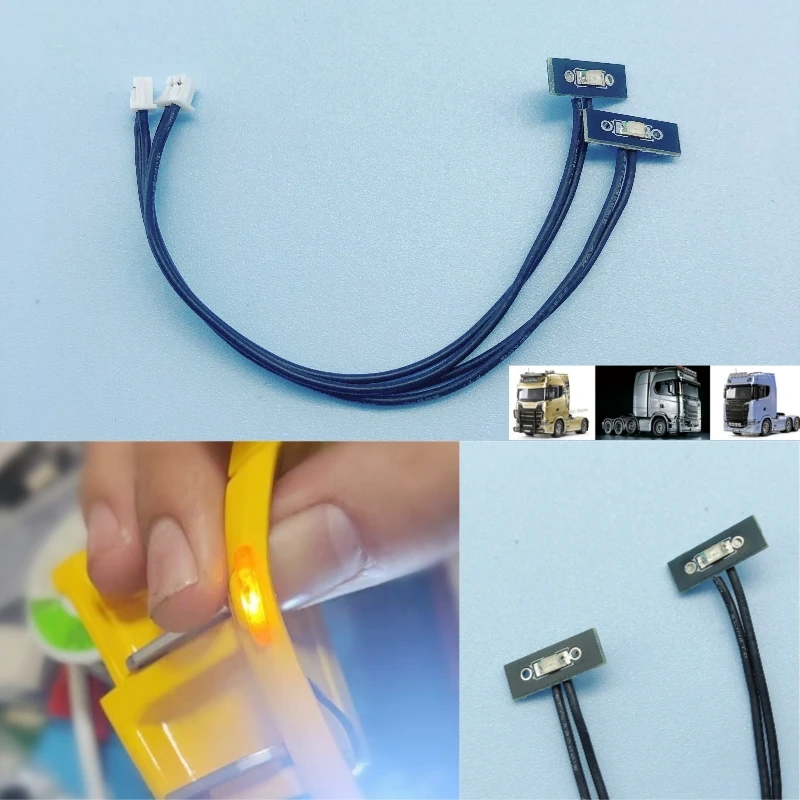 1/14 RC Toy Truck 770S Fender Marker Light 3V LED Lighting For Tamiya 1/14 Rc Tractor Truck 770S 4x2 6x4 8x4 DIY Parts
