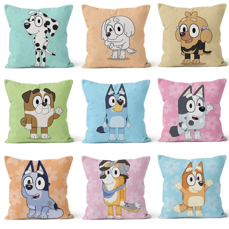 

Blueys Cartoon Cute Pillow Peripherals Animation Pillows Home Sofa Decorative Pillows Office and Car Pillows Decorative Supplies