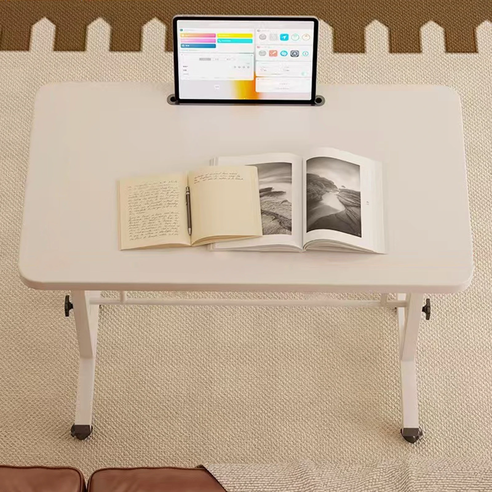 

Standing Desk Adjustable Height Small Computer Desk with Wheels for Home Office