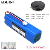 14.4v Battery For Lenovo T1 Pro T1S Pro LR1 Arnagar S8 pro Proscenic Pusanick M7MAX M8Pro XiaoMi Roidmi Eve Plus Vacuum Cleaner