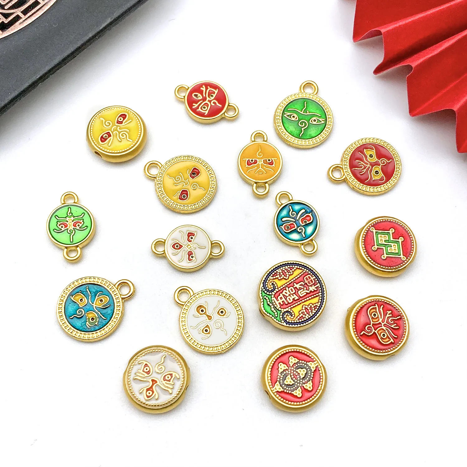 5/16pcs Chinese Style 3D Awakens the Lion Charms Lucky Pendant Alloy DIY Bracelet Necklace Earring Jewelry Making Accessory