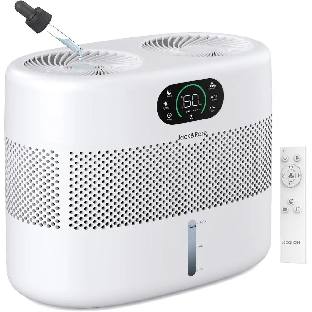 

Reusable Wick Humidifier for Baby's Room, Dust-Free, 800ml/h, 3 Speeds