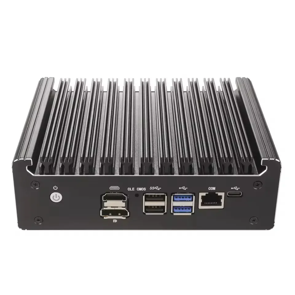 6x i226-V 2.5G Intel N150 7505 Firewall Router Fanless Mini PC DDR4 NVMe 1*COM Type-C pfSense OPNsense ESXi Mini Computer