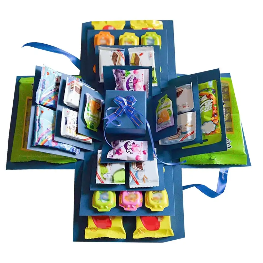 5-lagige kreative Explosions-Geschenkbox zum Selbermachen, kreieren Sie verschiedene Geschenke selbst. Mysteriöses, selbstgemachtes Geschenk zum Geburtstag, Weihnachten – Detail 11