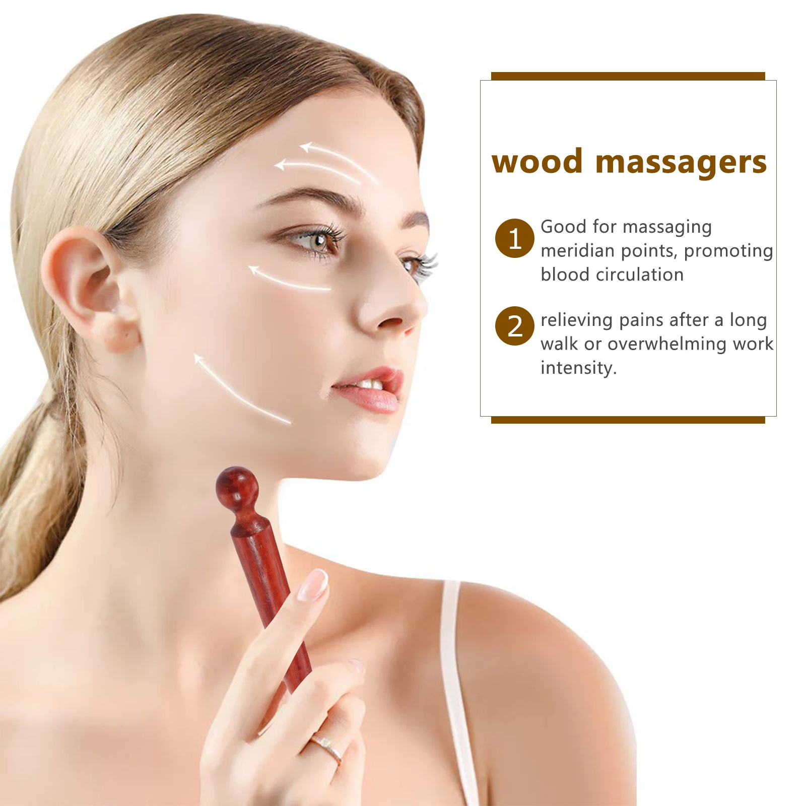 

3 Pcs Trigger Point Massage Tools Foot Massager Wood Therapy Wooden Feet