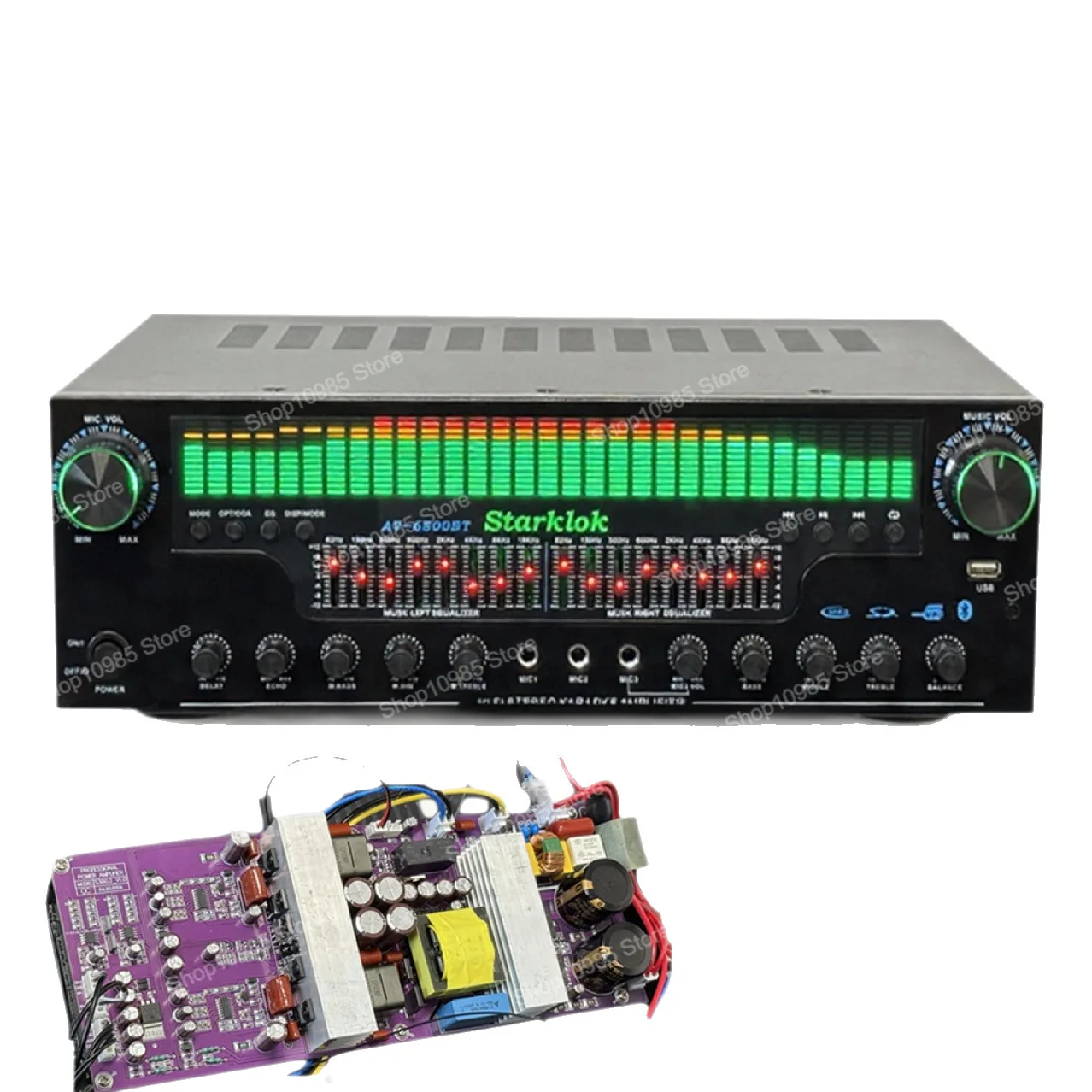 AV6800 high-power stage power amplifier can drive dual fifteen-inch professional speaker power amplifier