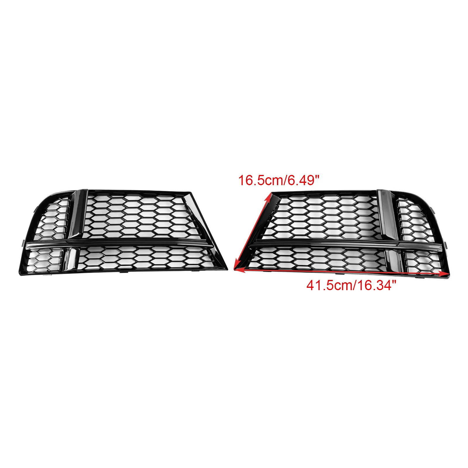 Areyourshop Front Fog Light Cover Bezel Grille Grill for AUDI A3 8V S-LINE 2017 2018 2019 8V3807681AE 8V3807682Q Sline