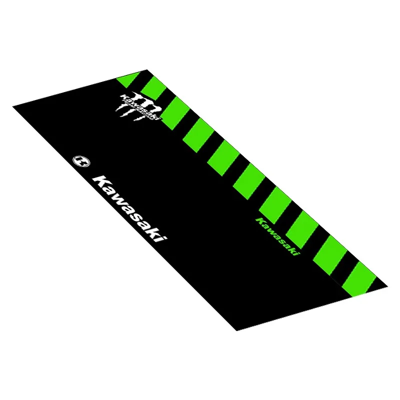 Aangepaste Kawasaki Ninja motorfiets parkeermat antislip garagekleed waterdicht racen moto display tapijt decoratie mat