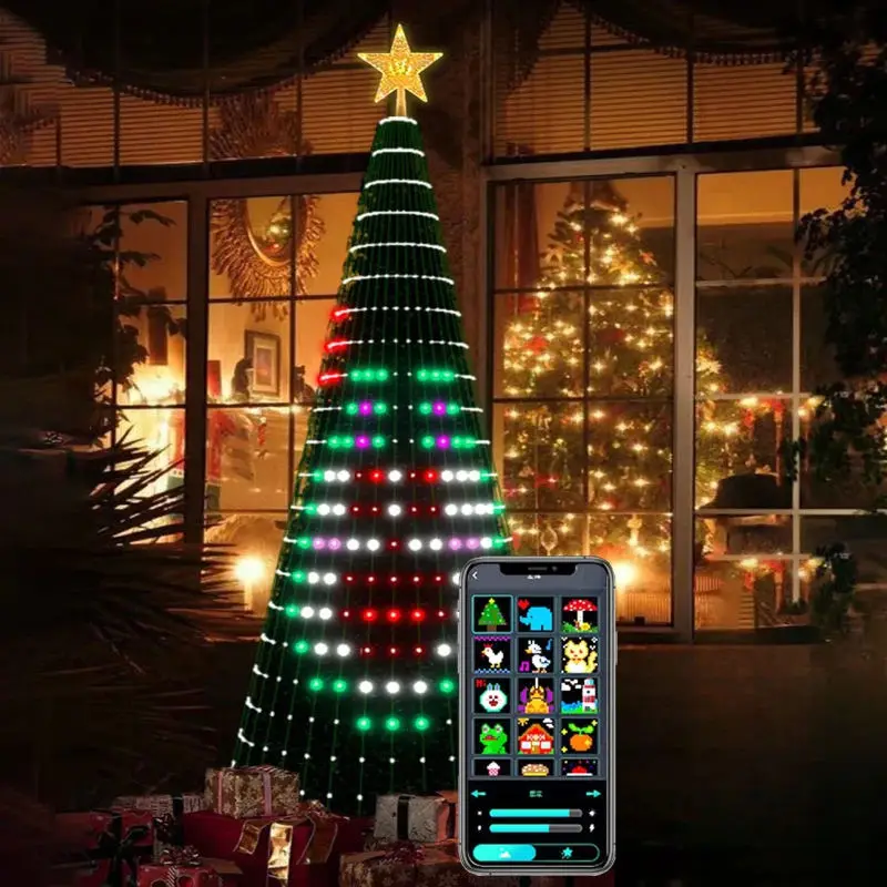 Smart RGB Copper Christmas Light - APP remote control, music synchronization timer IP65 waterproof, suitable for holiday tree
