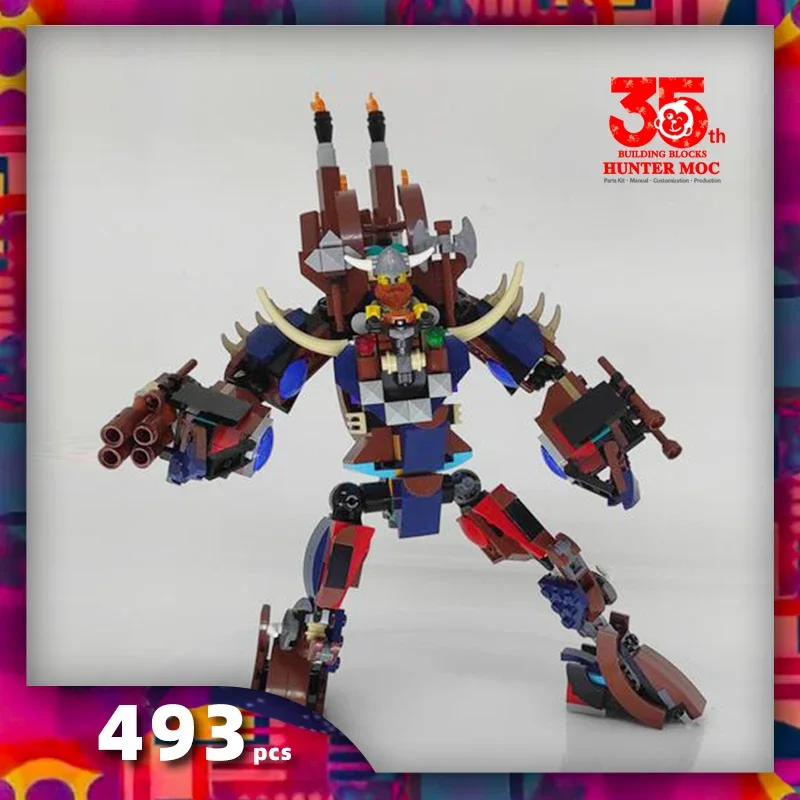 

H htmoc подарок ниндзя новый истребитель мех супер броня робот фигурки строительные блоки комплект кирпичи классические детские игрушки викинг боевые мехи