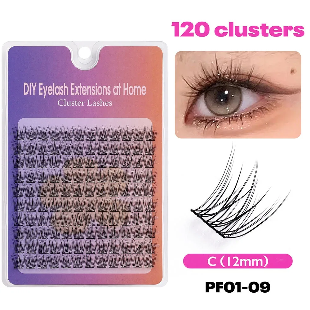 

Volume Manga Lash Clusters Anime Spiky Individual Lashes Thin Band Cosplay False Eyelashes DIY at Home