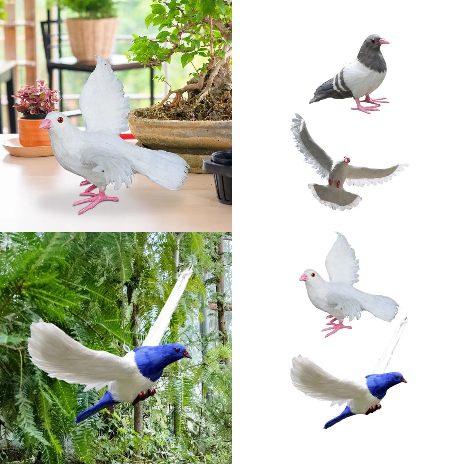Simulation Pigeon Statue Art Garden Statues for Backyard Landscape Courtyard
