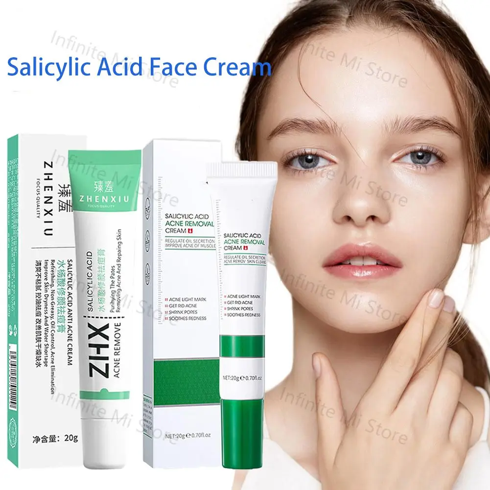 20g Salicylic Acid Shrink Pore Cream Elimination Large Pores Remove Blackehead Face Smooth Repairing Skin Care Product