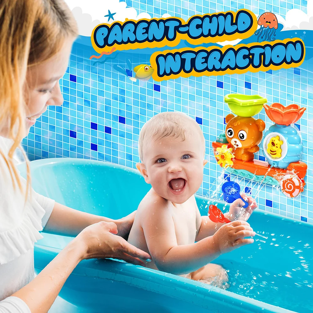 Baby Bath Toy Wall Sunction Cup Track Water Games Children Bathroom Monkey Caterpilla Bath Shower Toy for Boys Girls Kids Gifts